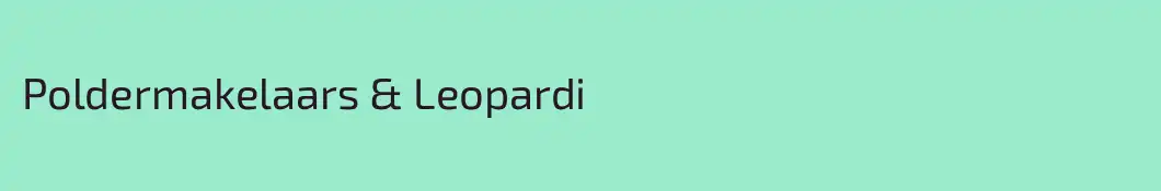 Poldermakelaars & Leopardi